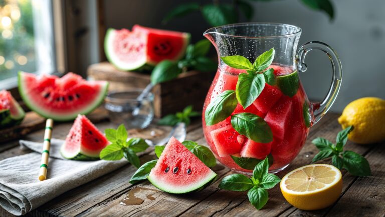 Infused Water Semangka & Basil: Segar, Sehat, dan Kaya Manfaat
